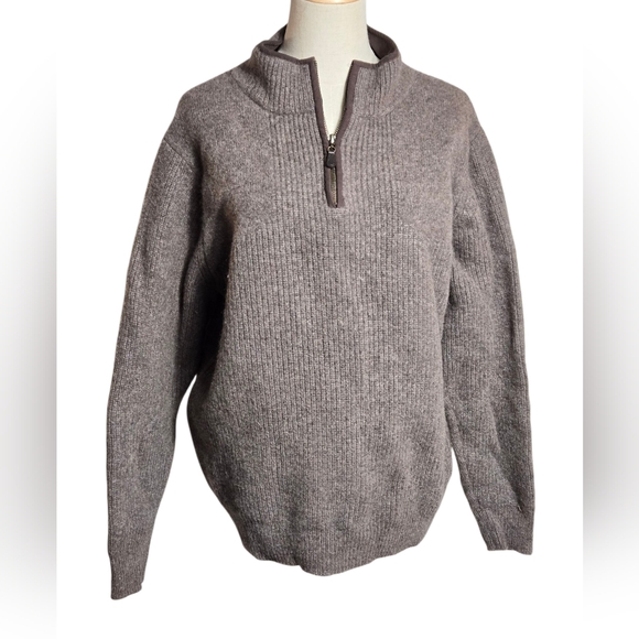 L.L. Bean Other - L.L. Bean Men's Brown Quarter Zip Sweater